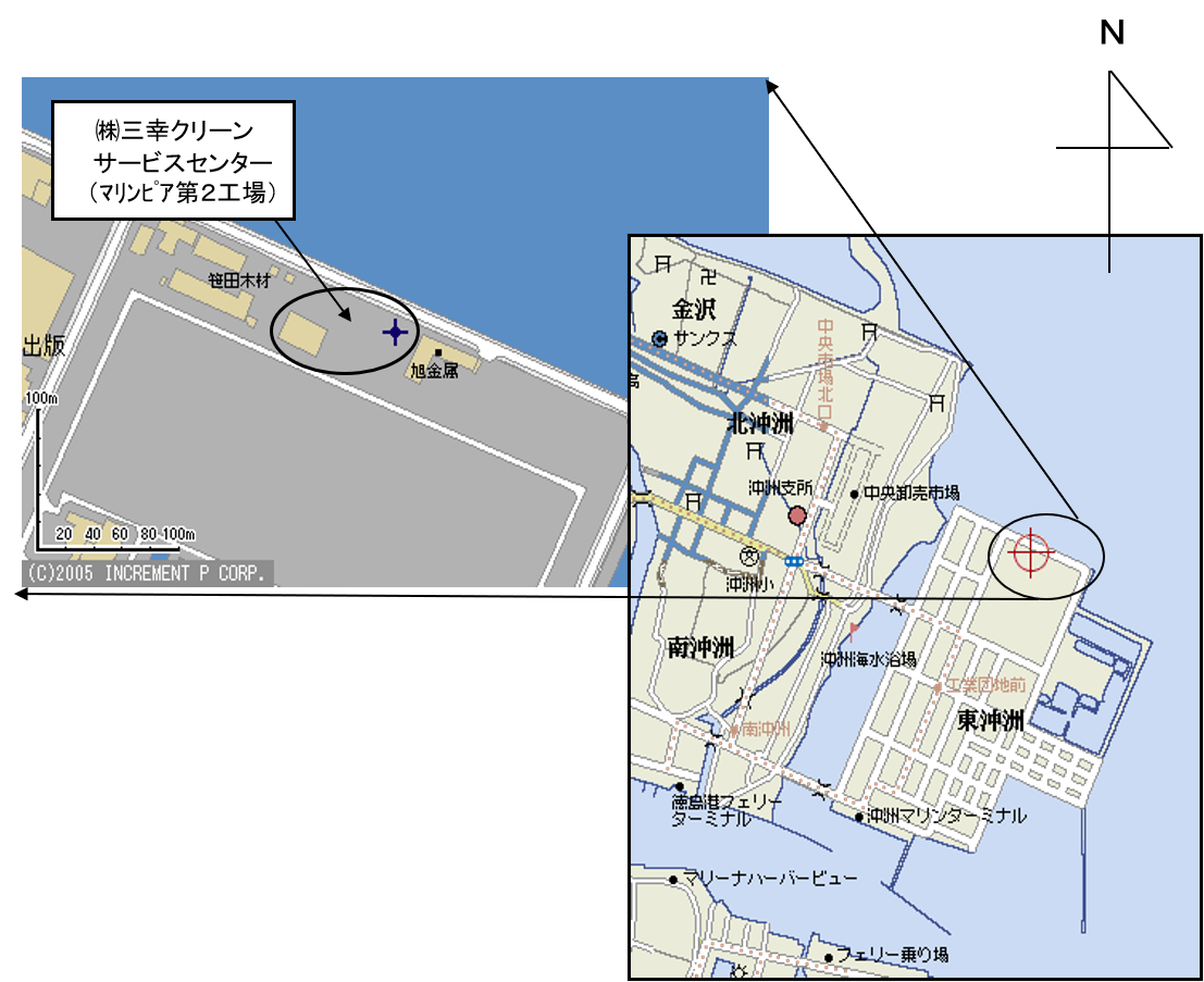 マリンピア第2工場 位置図
